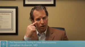 Dr. Kulbersh explains fat repositioning for lower Blephariplasty procedure to help patients maintain a youthful appearance, Charlotte, NC.
