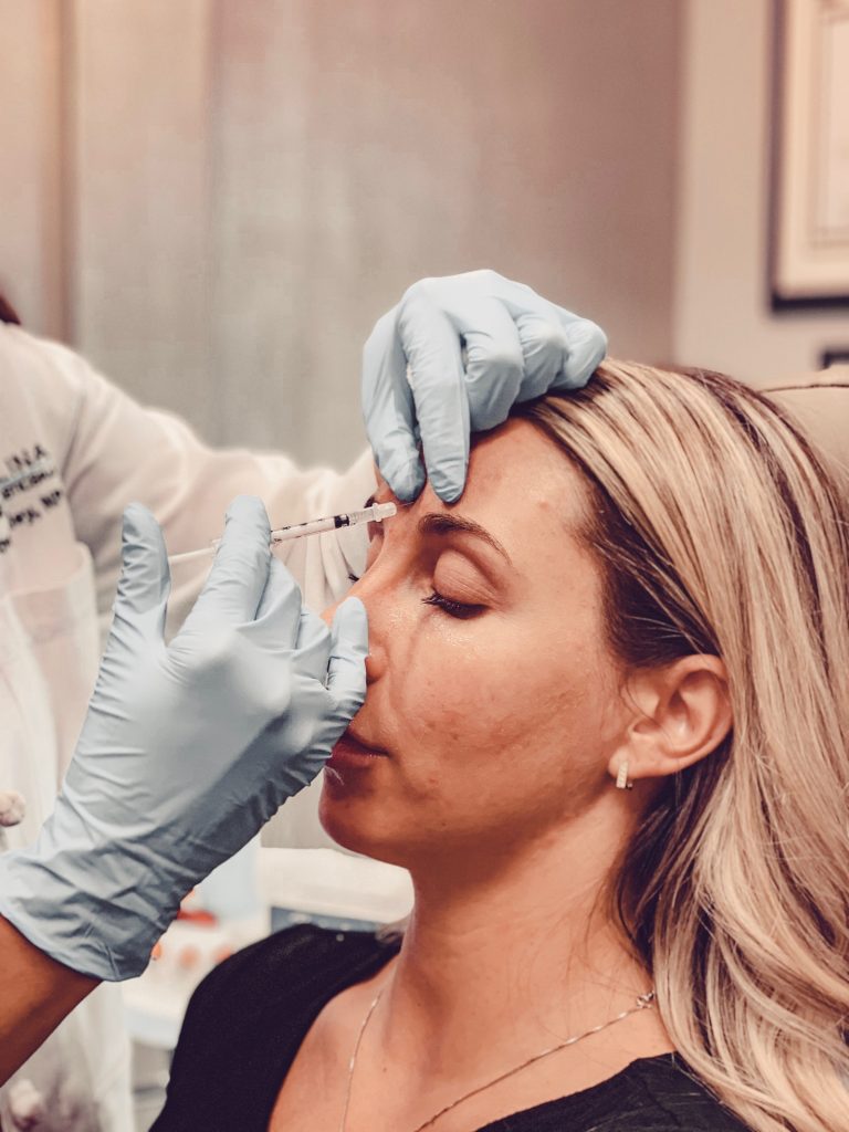 botox injections on a female patient in charlotte, nc