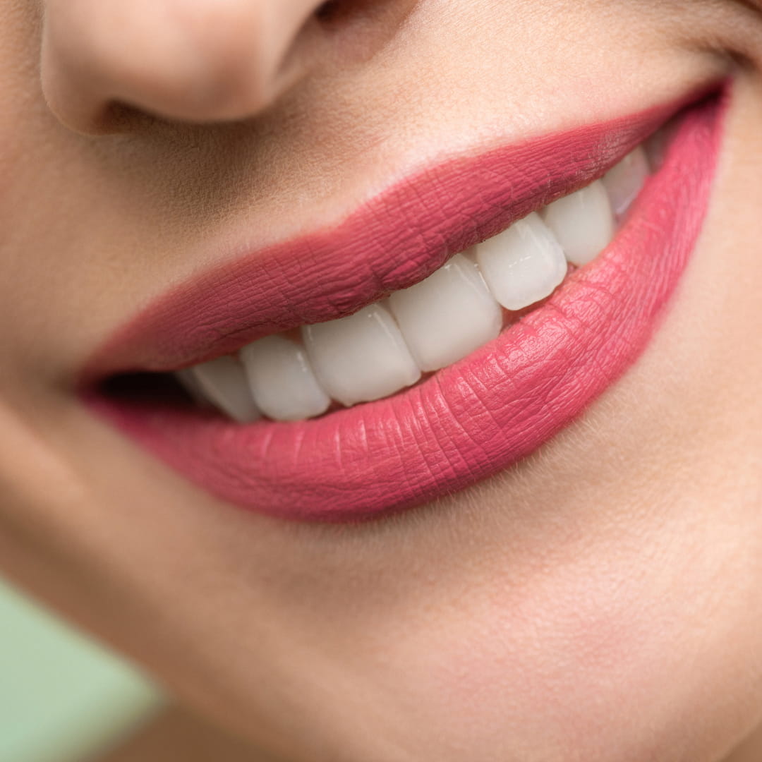 Close up of smiling female face