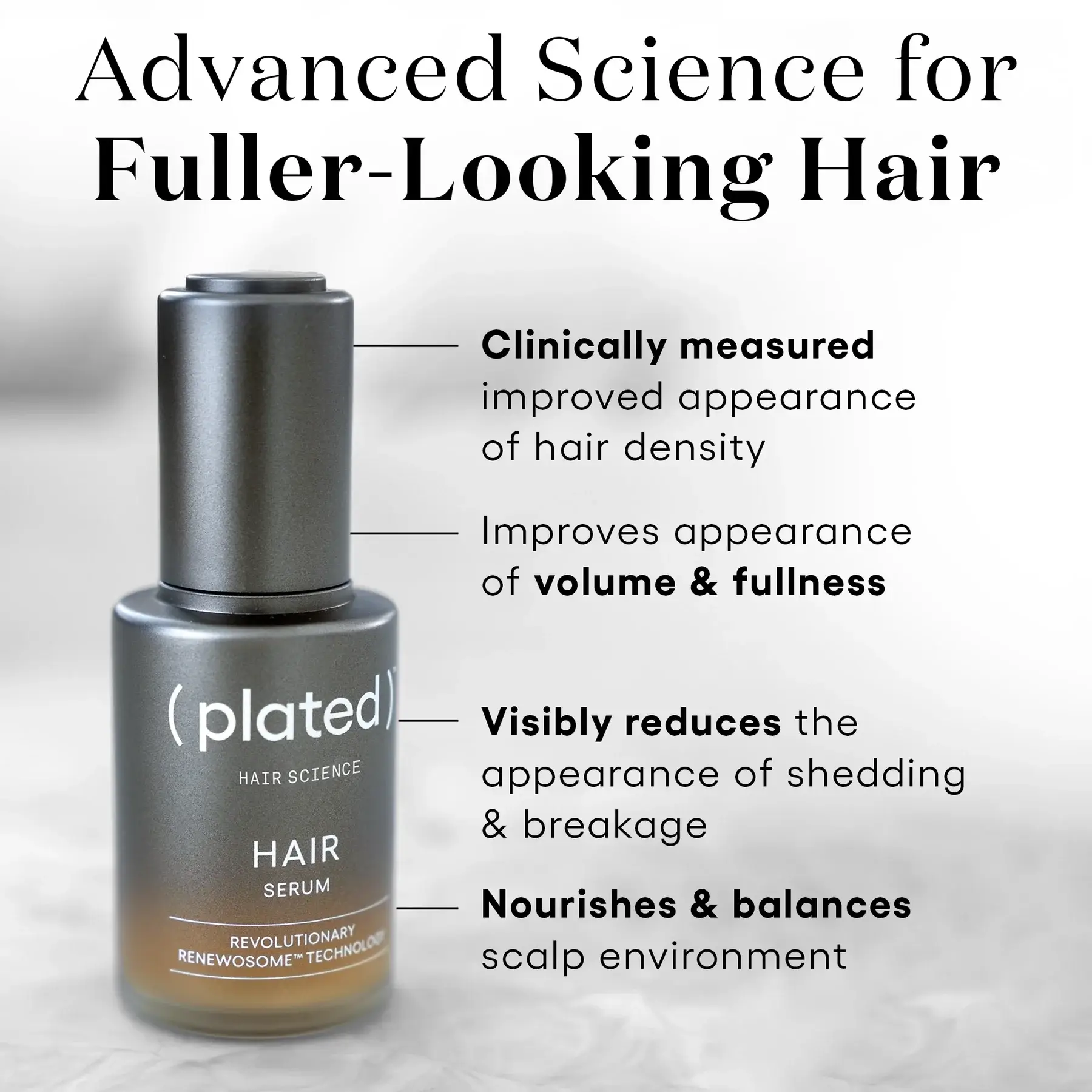 Plated Hair Serum Infographic