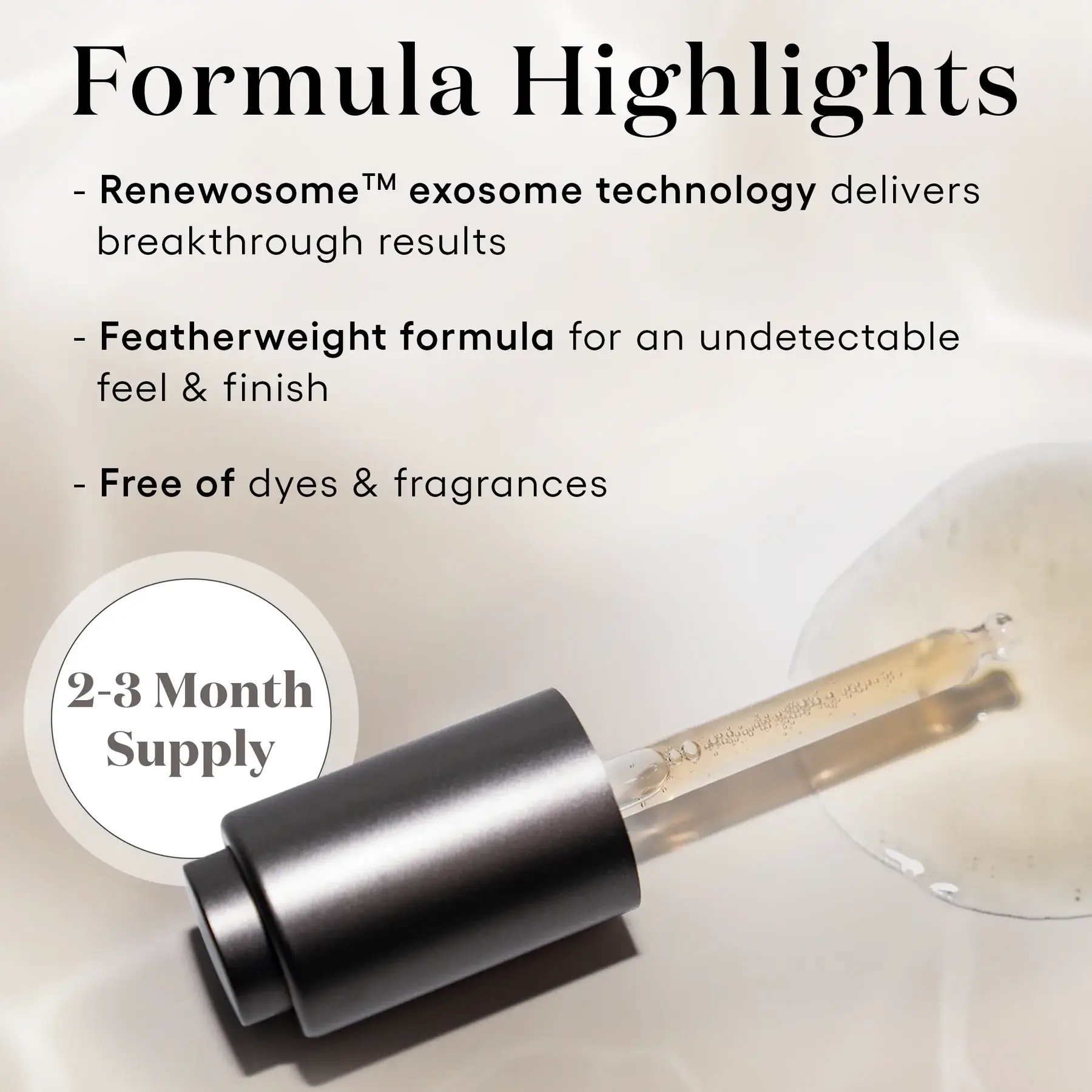 Plated Hair Serum Infographic