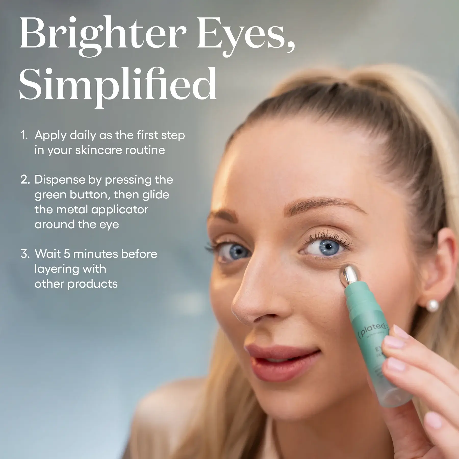 Brighter Eyes with Plated EYE Serum Infographic